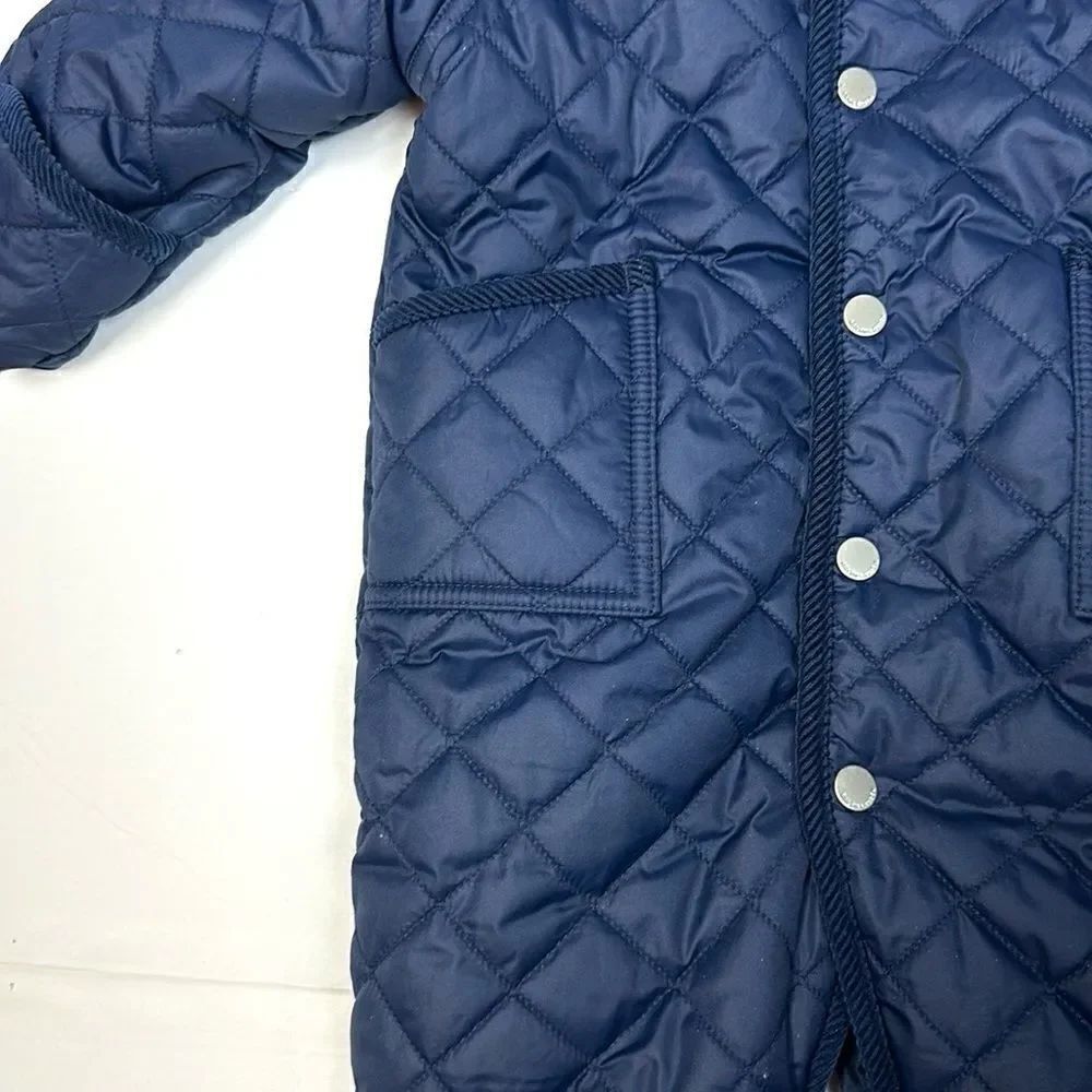 Ralph Lauren Quilted Navy Blue
Baby Boy Bunting Snowsuit Hooded Size 6M - Picture 6 of 13